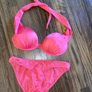 Venus coral push-up halter bikini set B or C cup